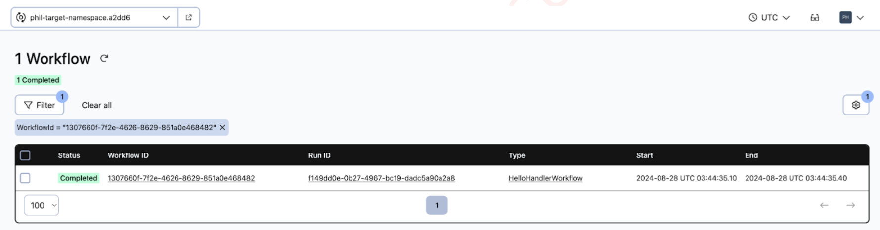 Search handler's Namespace